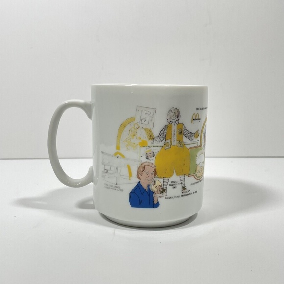 Vintage 1975 McDonalds 20th Anniversary White Ceramic Restaurant Cup Coffee Mug - Picture 1 of 5